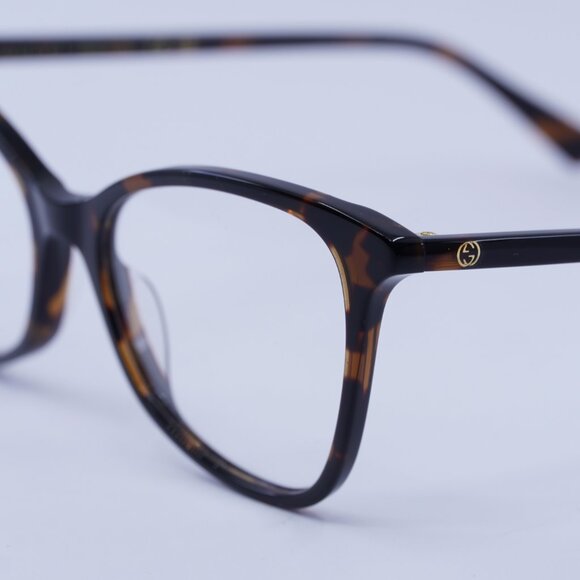 Gucci GG1360O 002 Eyeglasses Dark Havana 53mm Cat Eye Frame - Picture 2 of 12